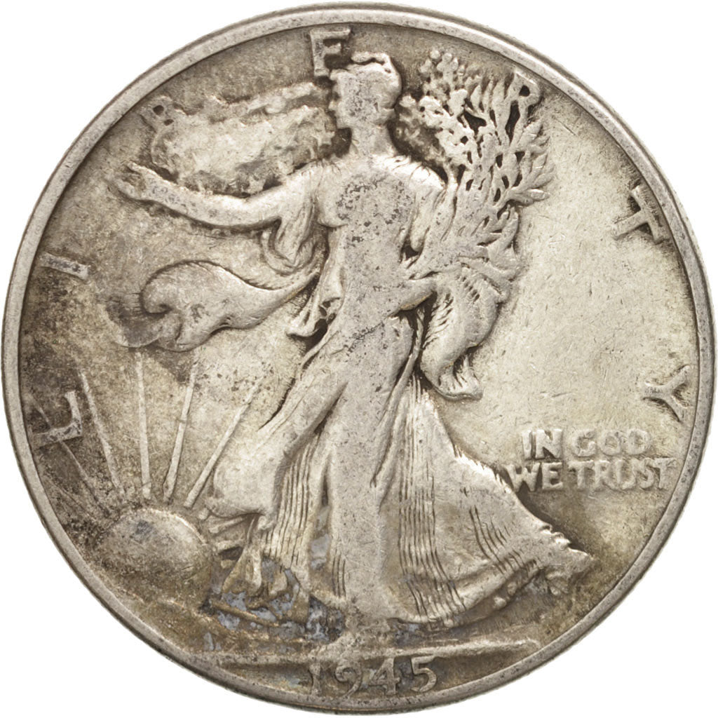 United States, Walking Liberty Half Dollar, Half Dollar, 1945, U.S. Mint