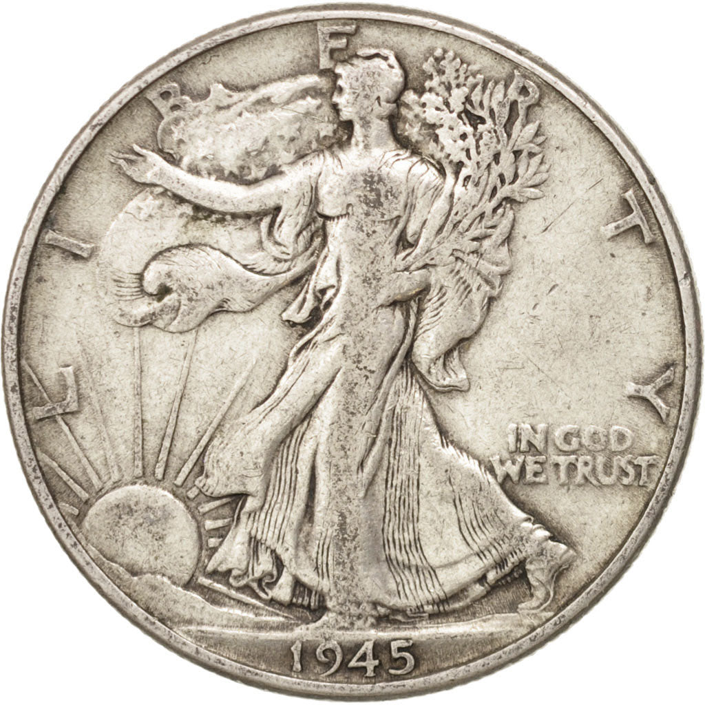 United States, Walking Liberty Half Dollar, Half Dollar, 1945, U.S. Mint