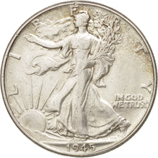 Stati Uniti, Walking Liberty Half Dollar, Half Dollar, 1945, U.S. Mint, Phila...