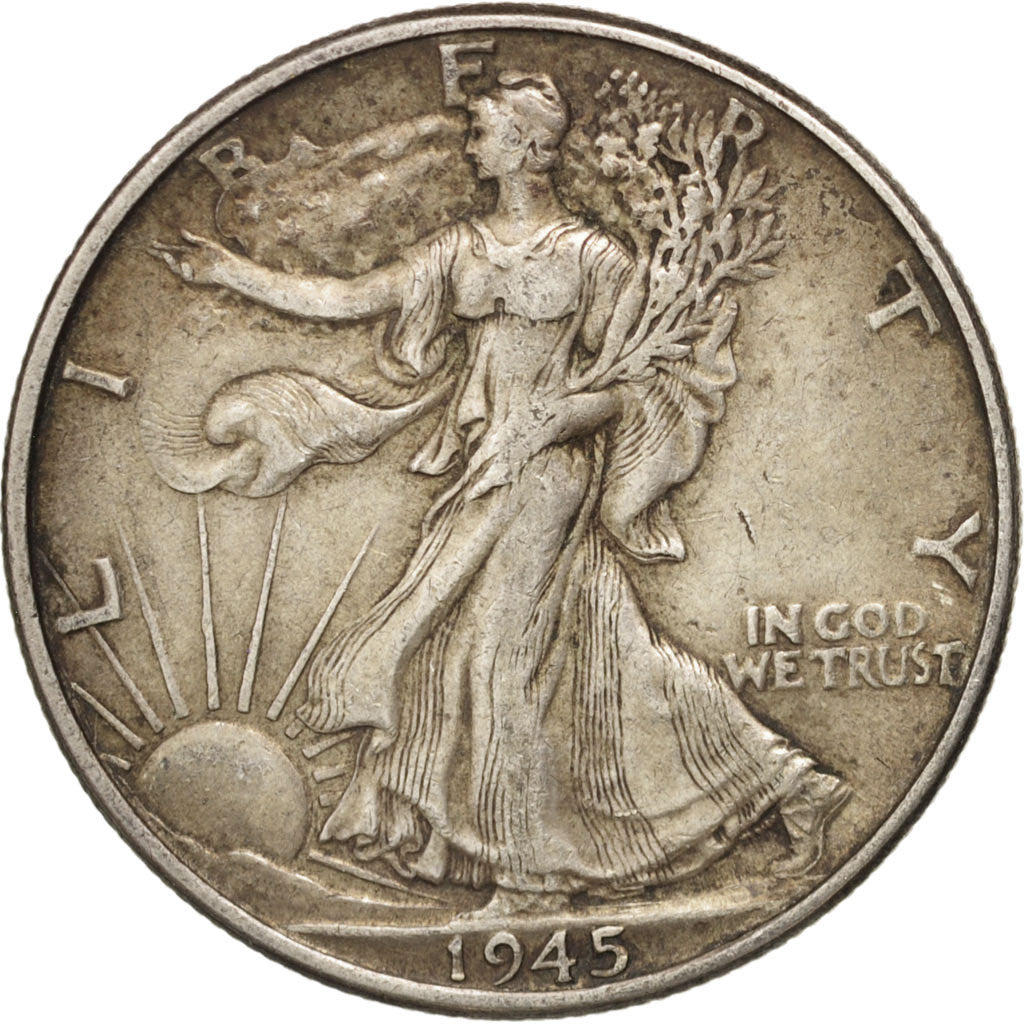 United States, Walking Liberty Half Dollar, Half Dollar, 1945, U.S. Mint