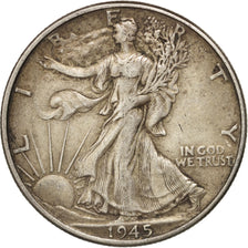 United States, Walking Liberty Half Dollar, Half Dollar, 1945, U.S. Mint