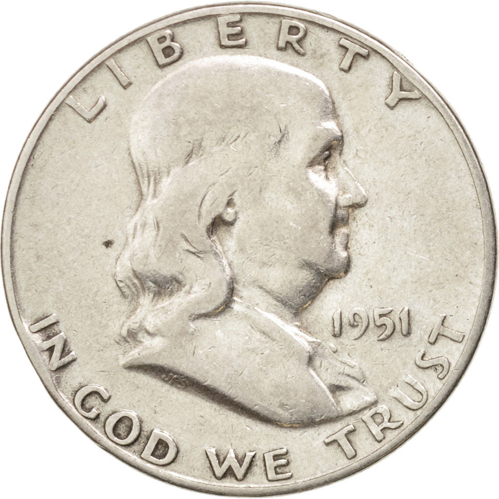 United States, Franklin Half Dollar, Half Dollar, 1951, U.S. Mint, San Francisco