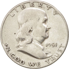 United States, Franklin Half Dollar, Half Dollar, 1951, U.S. Mint, San Francisco