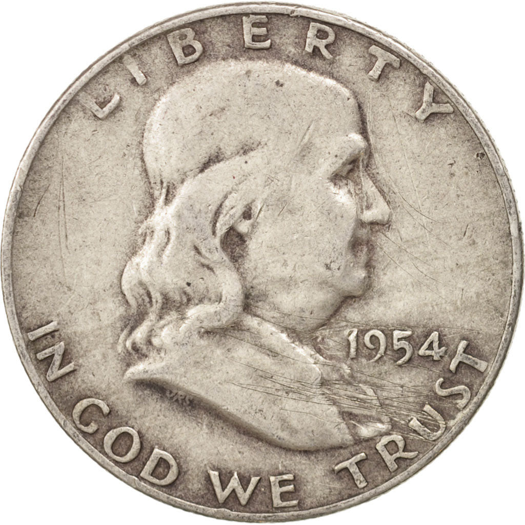 United States, Franklin Half Dollar, Half Dollar, 1954, U.S. Mint, Denver