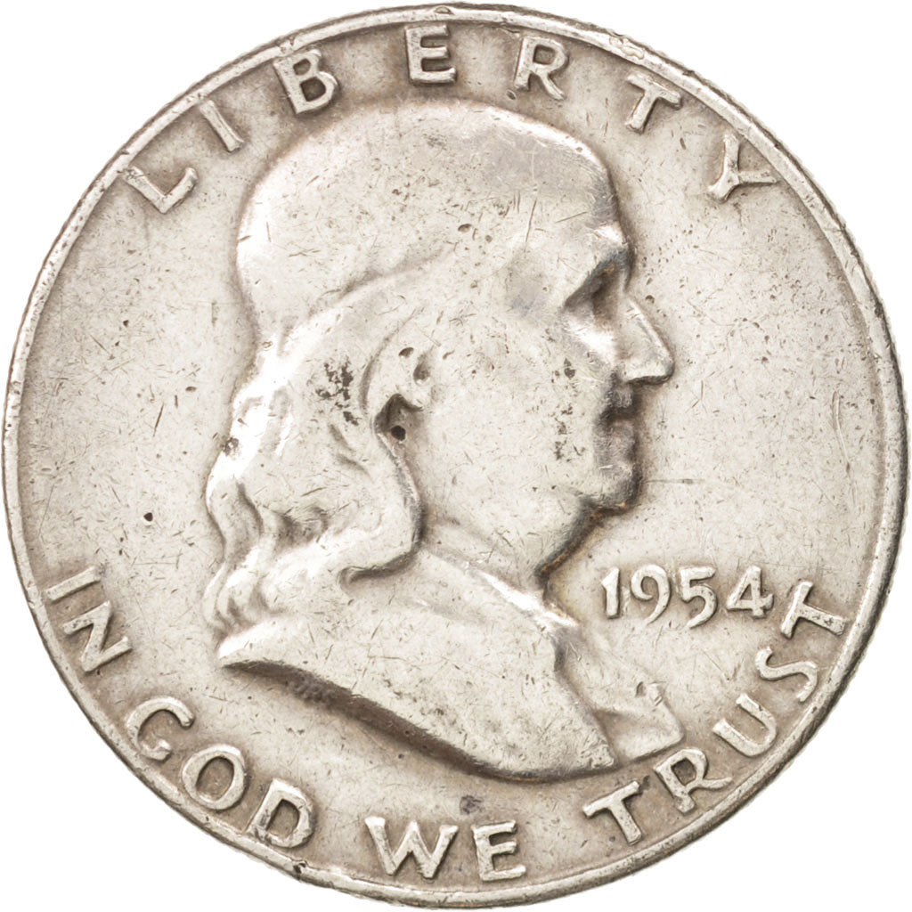 United States, Franklin Half Dollar, Half Dollar, 1954, U.S. Mint