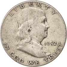 Coin, United States, Franklin Half Dollar, Half Dollar, 1952, U.S. Mint