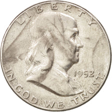 Coin, United States, Franklin Half Dollar, Half Dollar, 1952, U.S. Mint