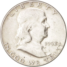 Coin, United States, Franklin Half Dollar, Half Dollar, 1952, U.S. Mint