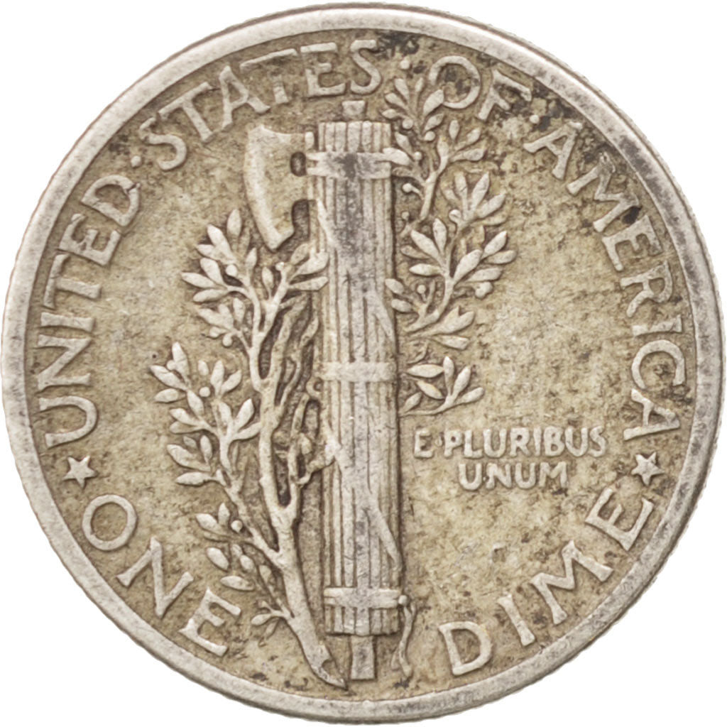 Coin, United States, Mercury Dime, Dime, 1941, U.S. Mint, Philadelphia