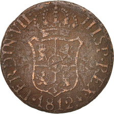Spain, CATALONIA, Ferdinand VII, 3 Quartos, 1812, Barcelone, F(12-15), Copper