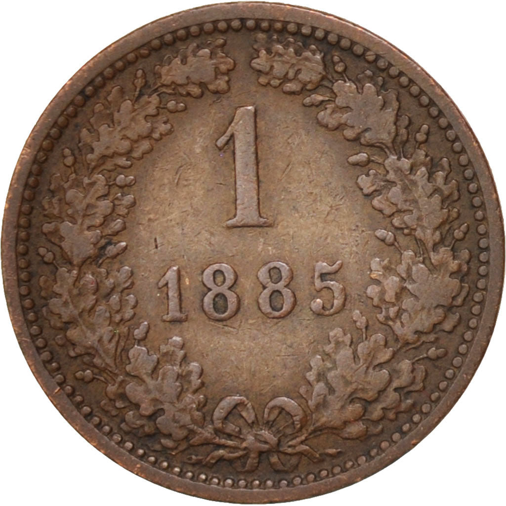 Coin, Austria, Franz Joseph I, Kreuzer, 1885, Vienne, AU(50-53), Copper, KM:2187