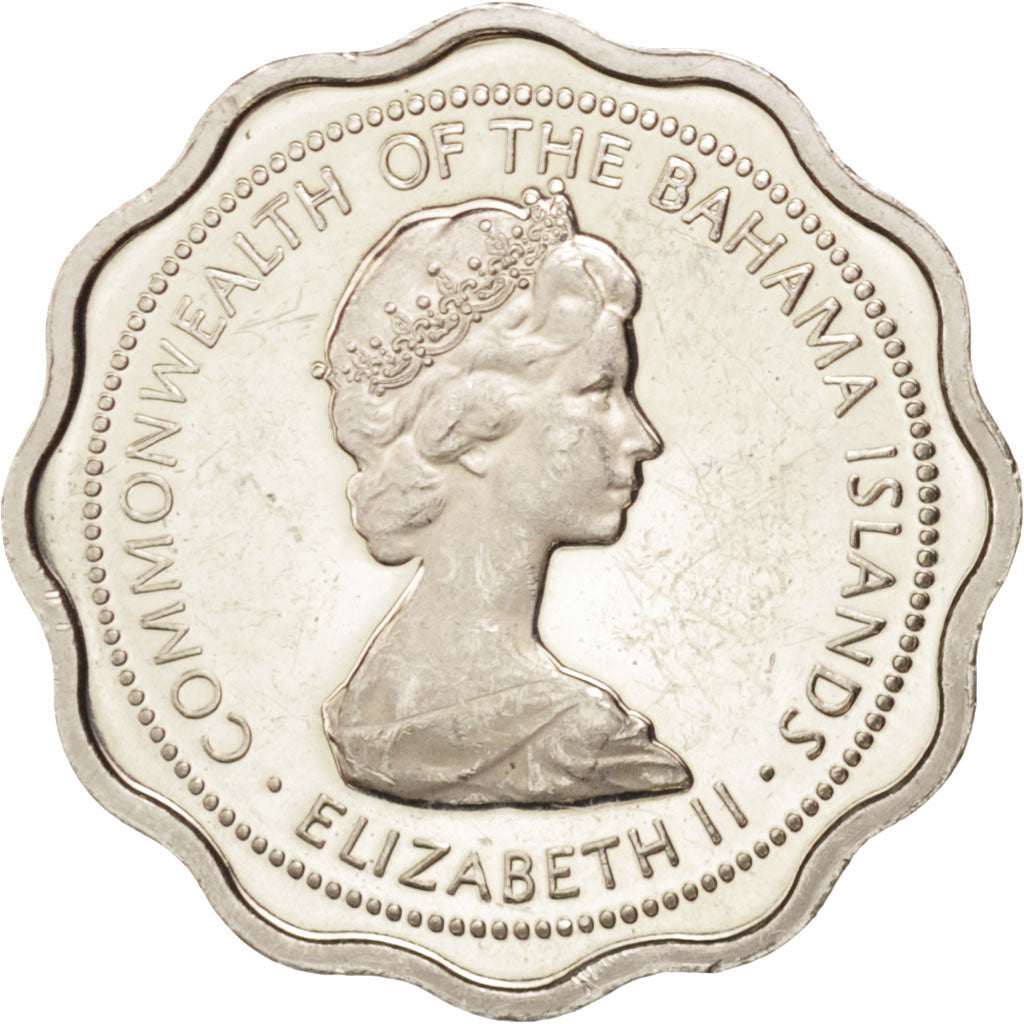 Bahamas, Elizabeth II, 10 Cents, 1973, Franklin Mint, U.S.A., AU(55-58), Copper