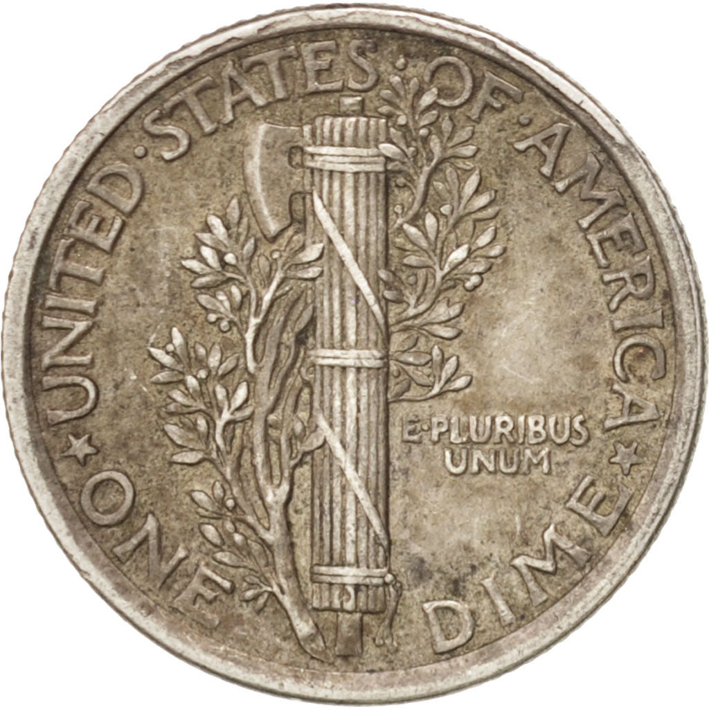 United States, Mercury Dime, Dime, 1916, U.S. Mint, Philadelphia, EF(40-45)