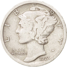 United States, Mercury Dime, Dime, 1923, U.S. Mint, Philadelphia, VF(30-35)