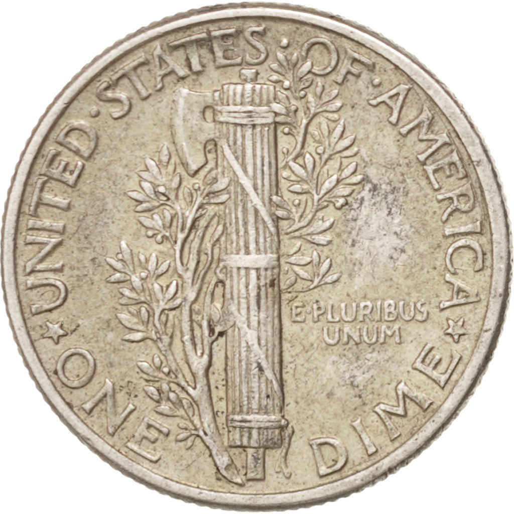 Coin, United States, Mercury Dime, Dime, 1942, U.S. Mint, Philadelphia