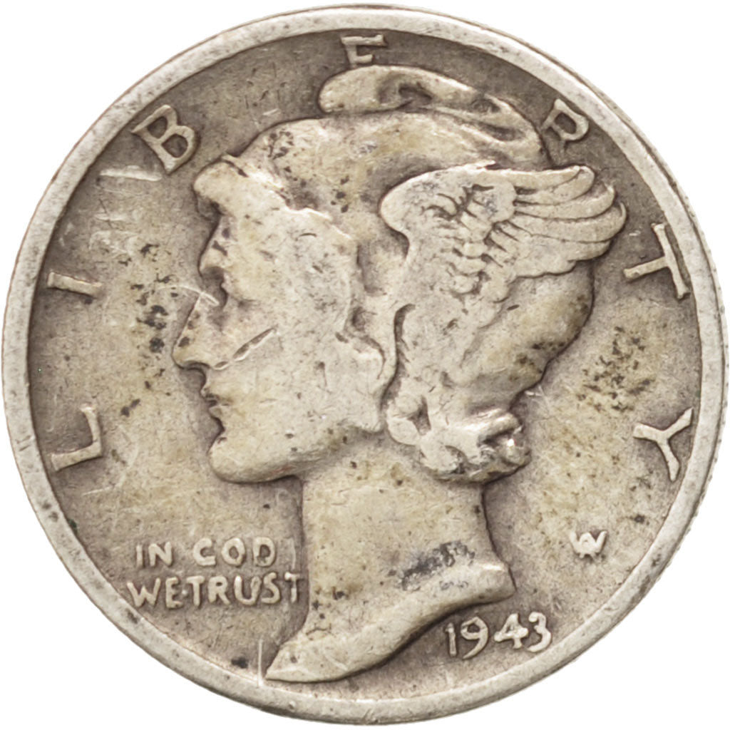 Stati Uniti, Mercury Dime, Dime, 1943, U.S. Mint, Philadelphia, MB, Argento,...