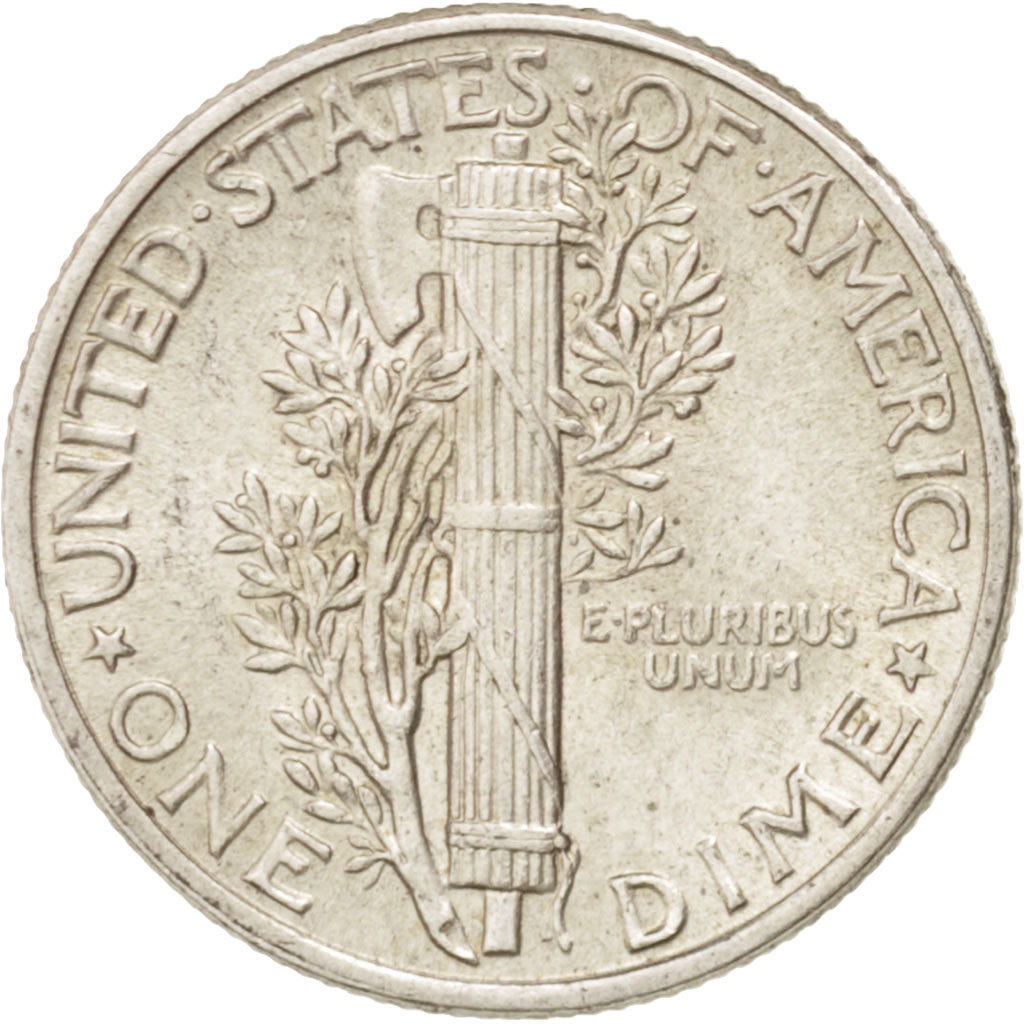 Coin, United States, Mercury Dime, Dime, 1944, U.S. Mint, Philadelphia