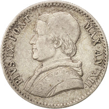 ITALIAN STATES, PAPAL STATES, Pius IX, 20 Baiocchi, 1858, Roma, EF(40-45)