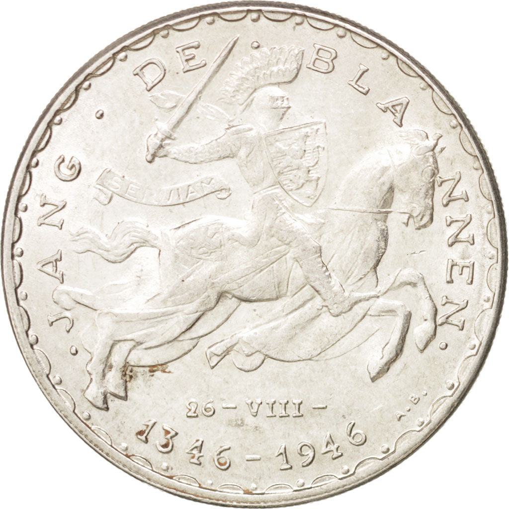 Luxembourg, Charlotte, 50 Francs, 1946, Luxembourg, AU(50-53), Silver, KM:48