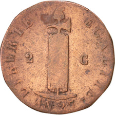 Haiti, 2 Centimes, 1830, EF(20-25), Copper, KM:A22