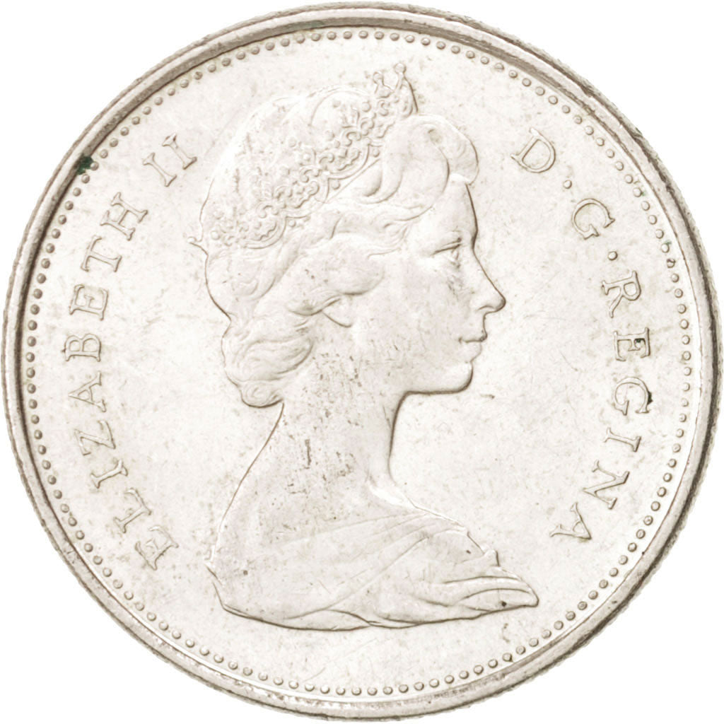 Coin, Canada, Elizabeth II, 25 Cents, 1968, Royal Canadian Mint, Ottawa