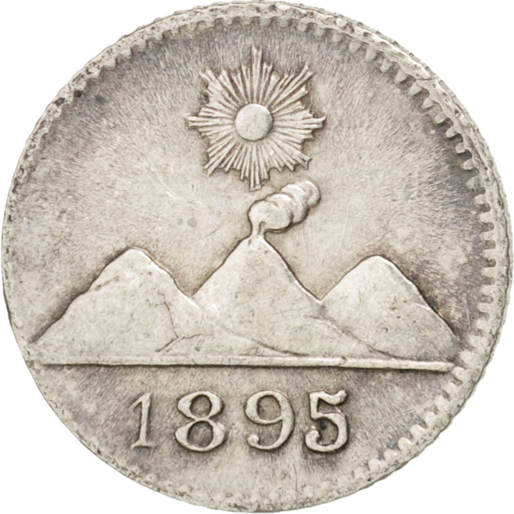 Guatemala, 1/4 Réal, 1895, Nueva Guatemala, EF(40-45), Silver, KM:162