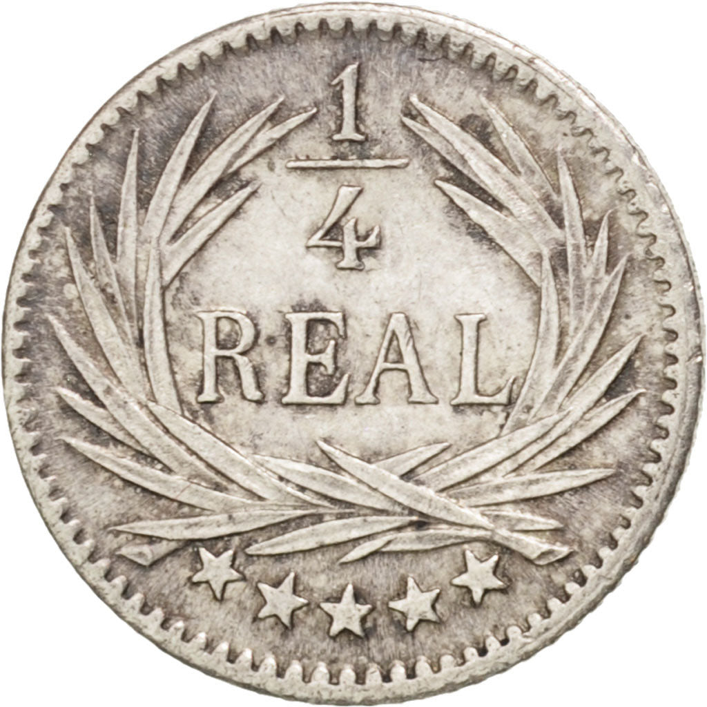 Guatemala, 1/4 Réal, 1895, Nueva Guatemala, EF(40-45), Silver, KM:162