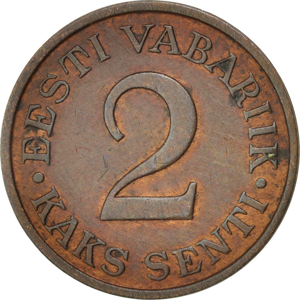 Coin, Estonia, 2 Senti, 1934, EF(40-45), Bronze, KM:15
