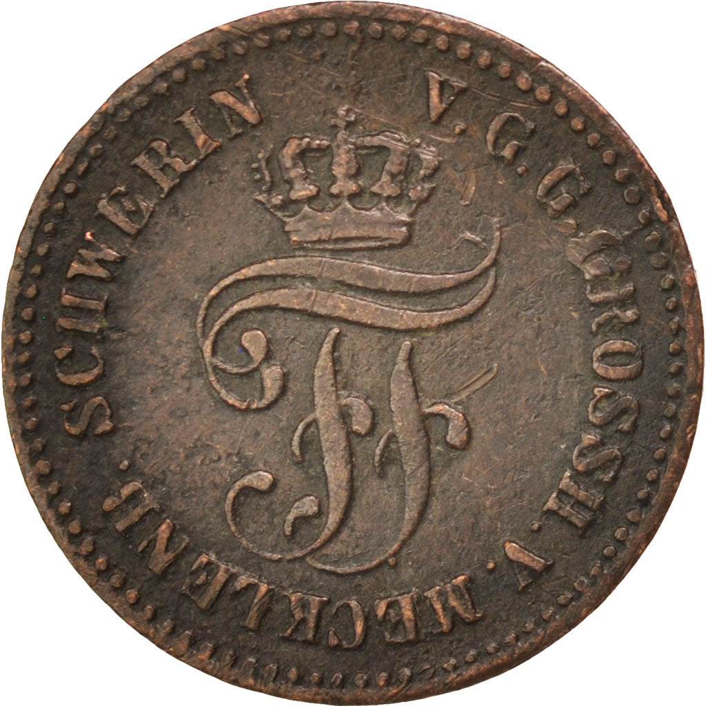 Moneda, Estados alemanes, MECKLENBURG-SCHWERIN, Friedrich Franz II, Pfennig