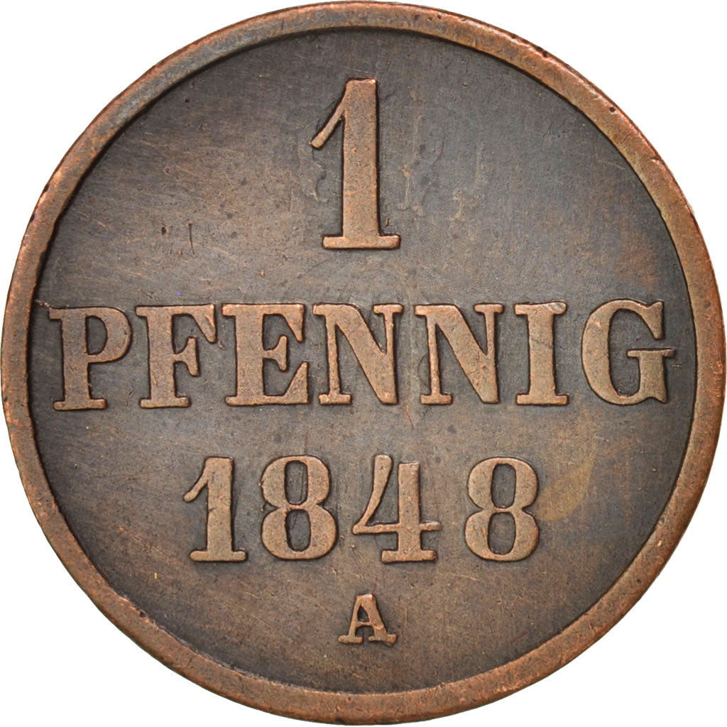 German States, HANNOVER, Ernst August, Pfennig, 1848, Hannover, AU(55-58)