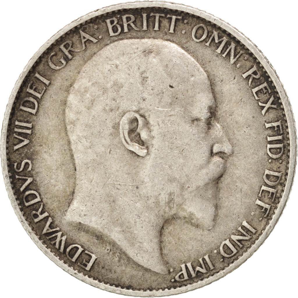 Großbritannien, Edward VII, 6 Pence, 1910, VF(20-25), Silver