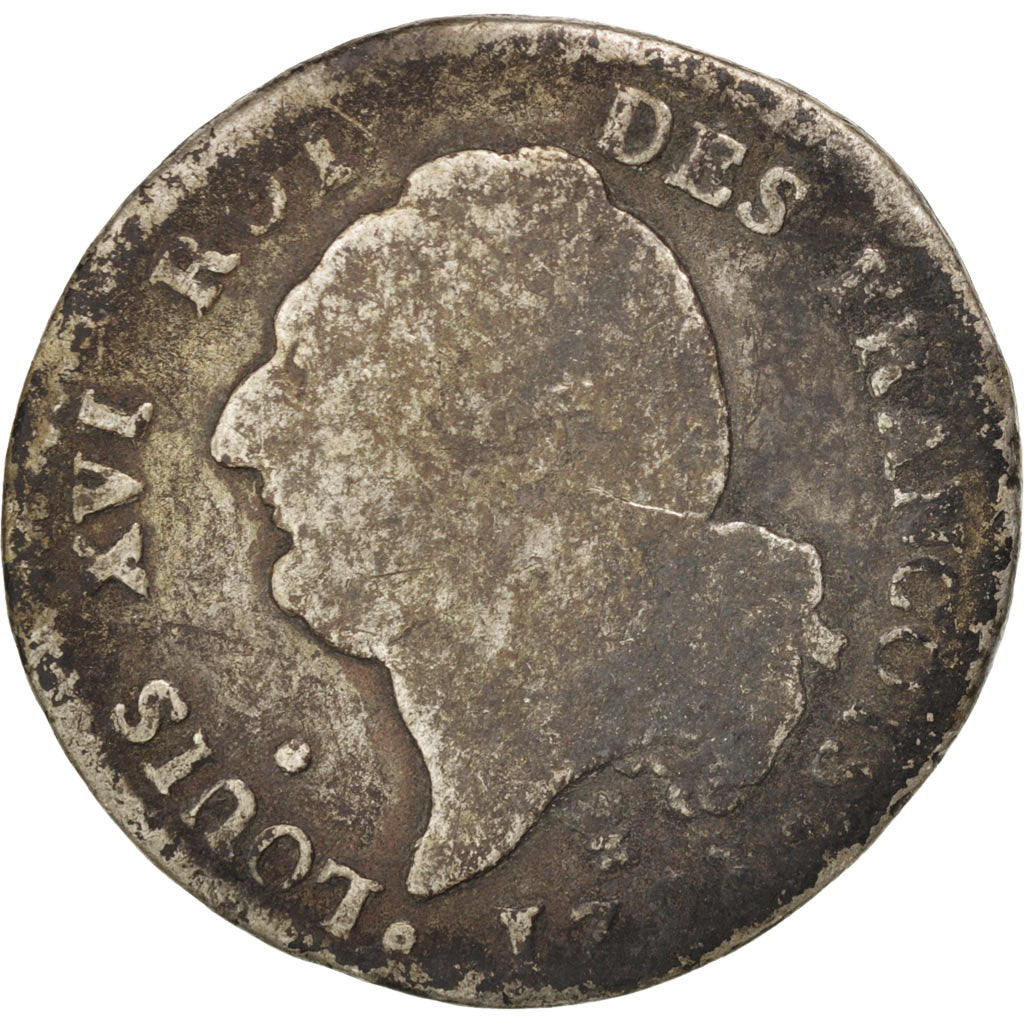 Frankreich, 15 sols françois, 15 Sols, 1/8 ECU, 1791, Limoges, F(12-15), Silver