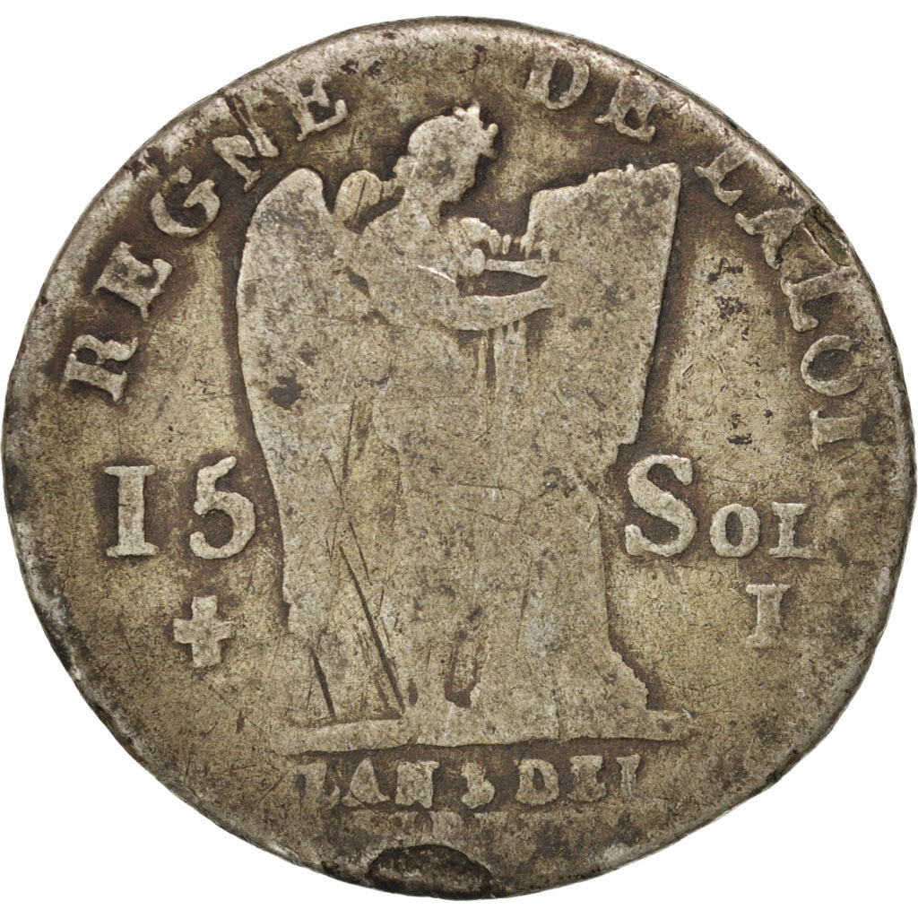 Frankreich, 15 sols françois, 15 Sols, 1/8 ECU, 1791, Limoges, F(12-15), Silver