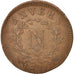 FRENCH STATES, ANTWERP, 10 Centimes, 1814, VF(20-25), Bronze
