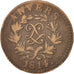 FRENCH STATES, ANTWERP, 5 Centimes, 1814, VF(20-25), Bronze