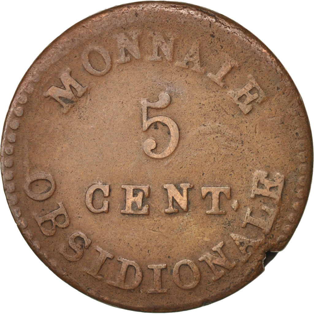 Moneta, STATI FRANCESI, ANTWERP, 5 Centimes, 1814, MB+, Bronzo, KM:4.1