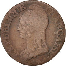 Munten, Frankrijk, Dupré, 5 Centimes, 1796, Paris, ZG+, Bronze, KM:640.1