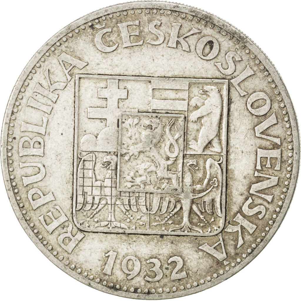 CZECHOSLOVAKIA, 10 Korun, 1932, KM #15, VF(30-35), Silver, 30, 9.95