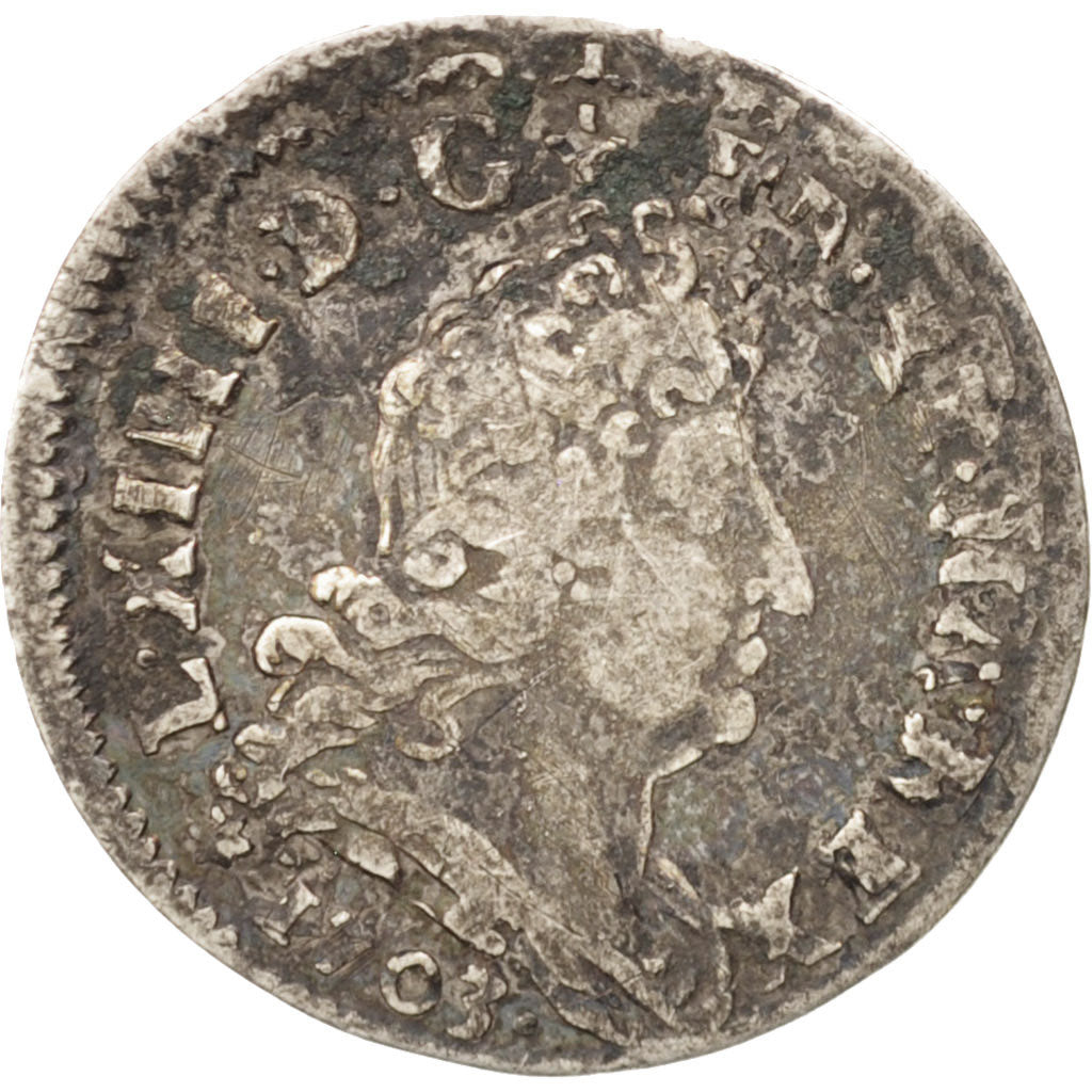 Francia, Louis XIV, 5 Sols aux insignes, 5 Sols, 1/16 ECU, 1703, Strasbourg,...