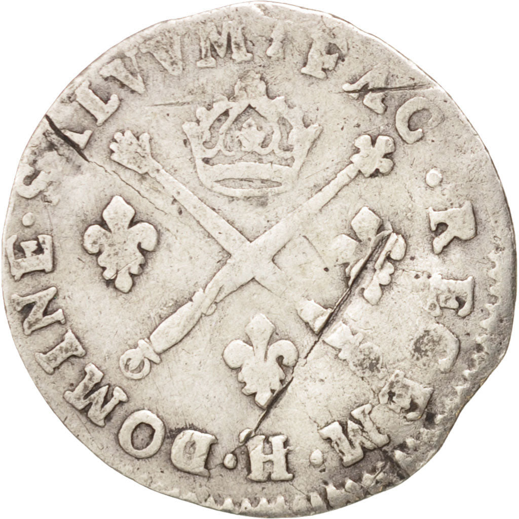France, Louis XIV, 10 Sols aux insignes, 10 Sols-1/8 Ecu, 1704, La Rochelle