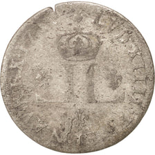 France, Louis XIV, XXX Deniers aux 2 L couronnés, 30 Deniers, 1710, Metz