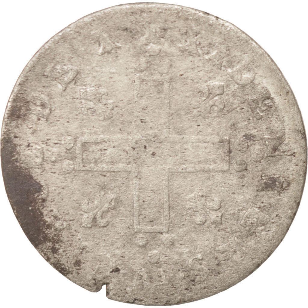 France, Louis XIV, XXX Deniers aux 2 L couronnés, 30 Deniers, 1710, Metz