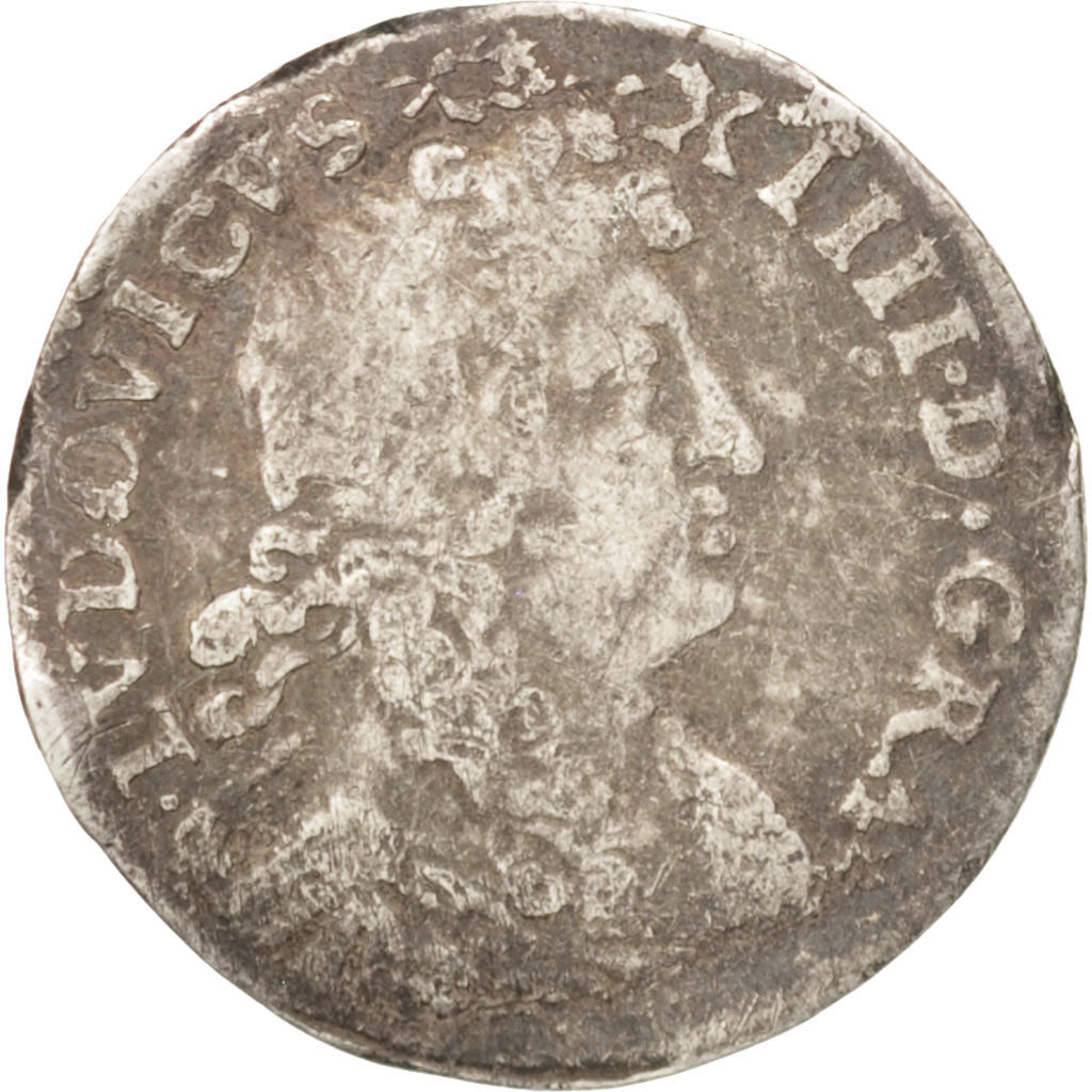 France, Louis XIV, 4 Sols dits « des Traitants », 4 Sols, 1677, Paris