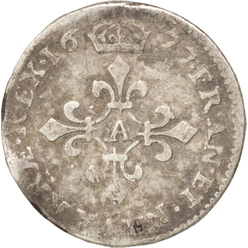 France, Louis XIV, 4 Sols dits « des Traitants », 4 Sols, 1677, Paris