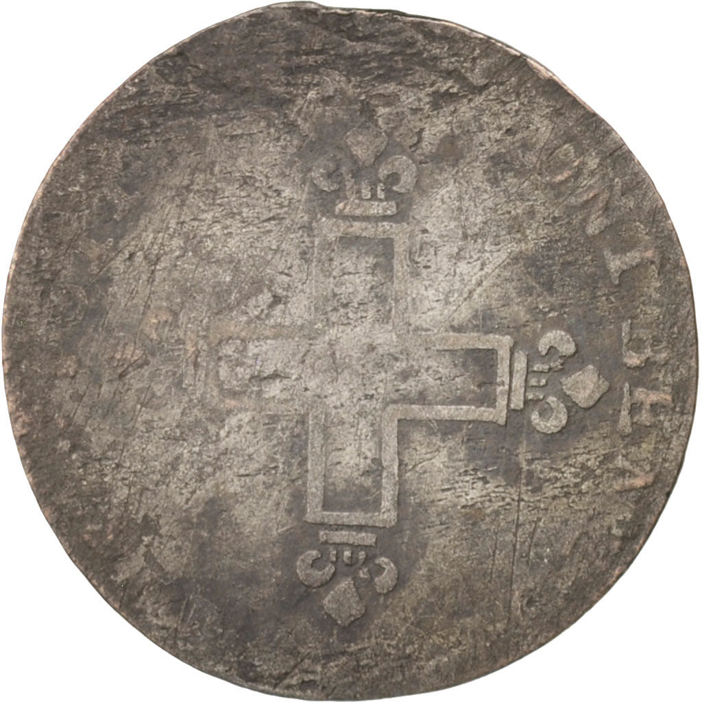 France, Louis XIV, 16 Deniers, VG(8-10), Billon, Gadoury:96