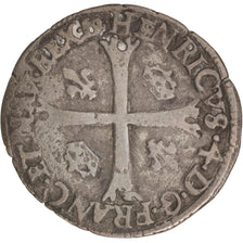 France, Henri IV, Douzain de Béarn, 1590, Morlaas, VF(20-25), Billon