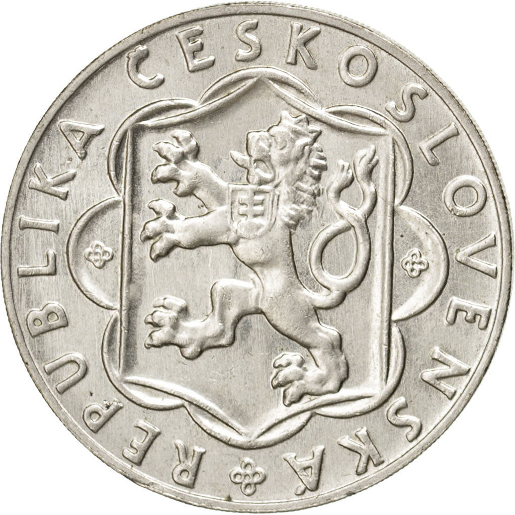 CZECHOSLOVAKIA, 10 Korun, 1954, KM #40, EF(40-45), Silver, 30, 12.04