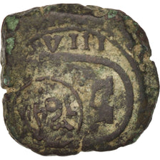 Spain, 8 Maravedis, 1641, Madrid, VF(20-25), Bronze
