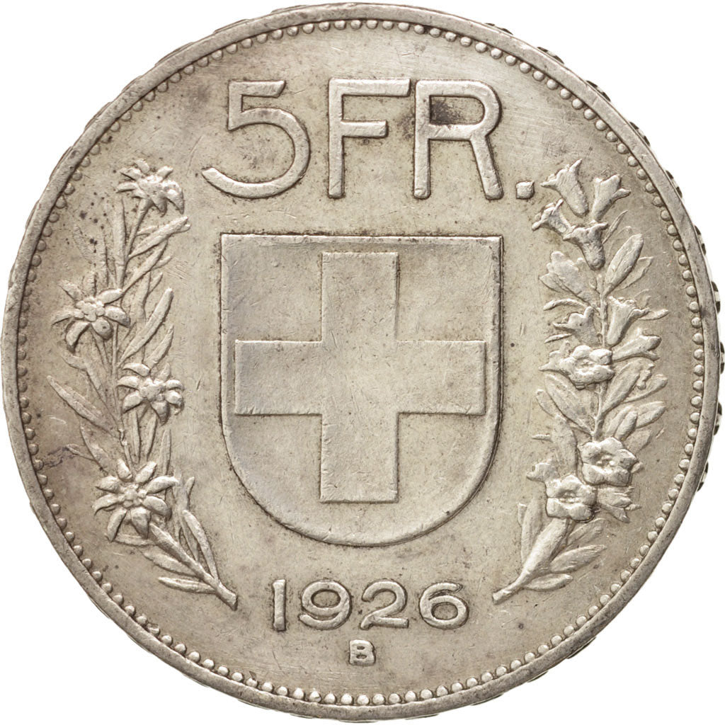 Switzerland, 5 Francs, 1926, Bern, EF(40-45), Silver, KM:38