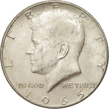 Coin, United States, Kennedy Half Dollar, Half Dollar, 1965, U.S. Mint